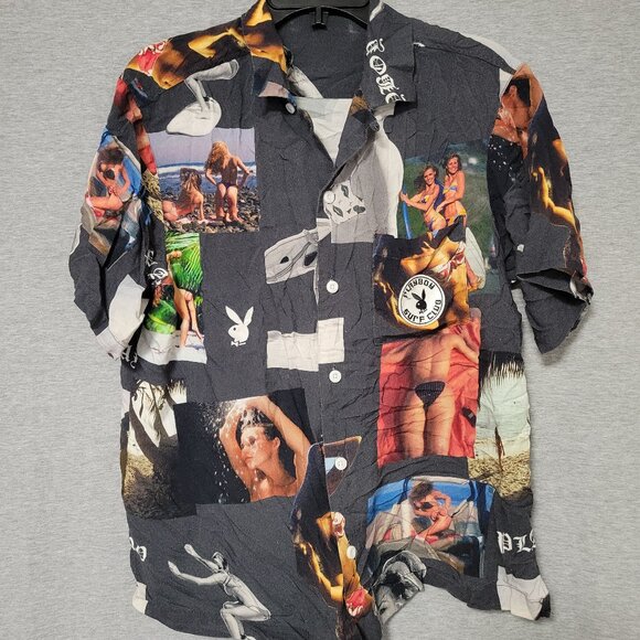 PacSun Other - Men's Playboy Surf Club x PACSUN Pinup Girl Graphic Button Down Shirt size Small
